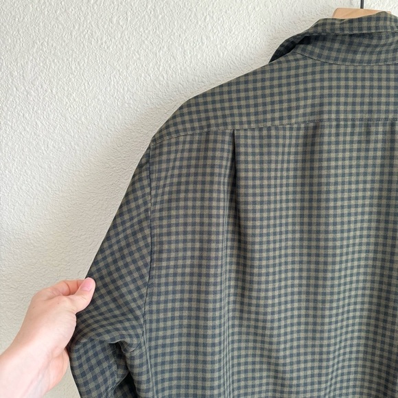 VTG Cabela's Men's XL Button Down Flannel Shirt Plaid Green Shacket Gorpcore - Picture 9 of 13